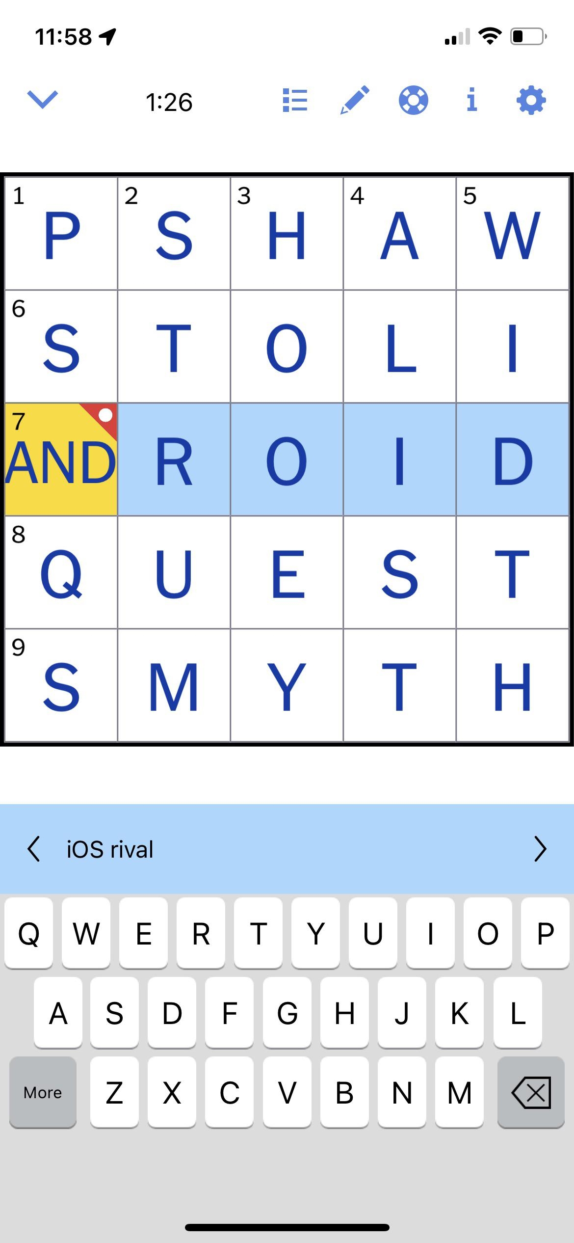 Impossible Crossword On The NYT App How Was I Supposed To Complete This Without Revealing A Space R crossword
