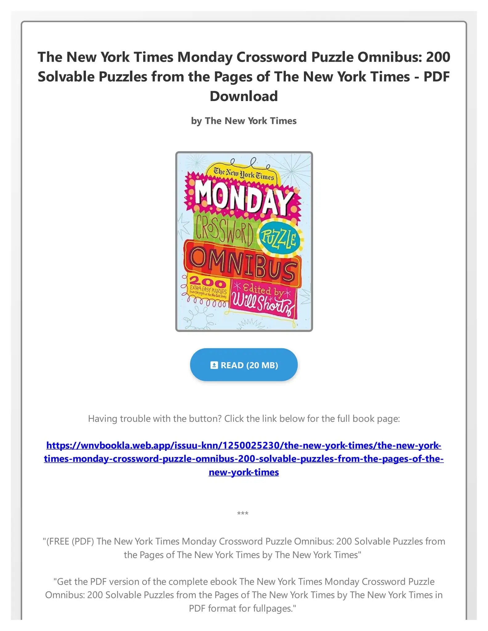 Nyt Crossword Puzzles Free