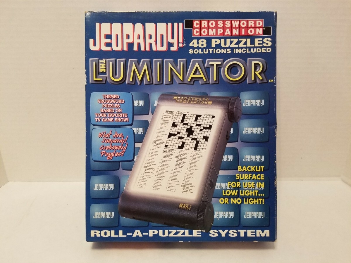 Jeopardy The Luminator Crossword Companion 48 Puzzles Roll A Puzzle System EBay