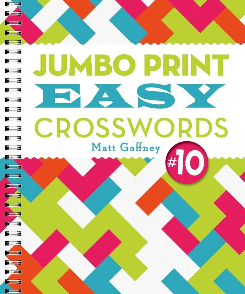 Jumbo Print Easy Crosswords 10 Large Print Crosswords Gaffney Matt 9781454931447 Amazon Books