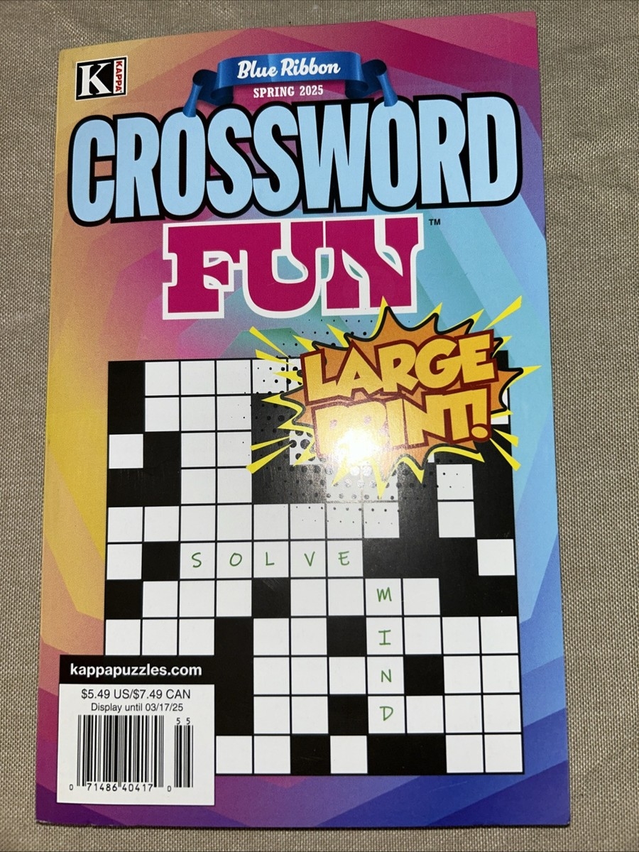 Kappa Crossword Fun LARGE PRINT Spring 2025 EBay
