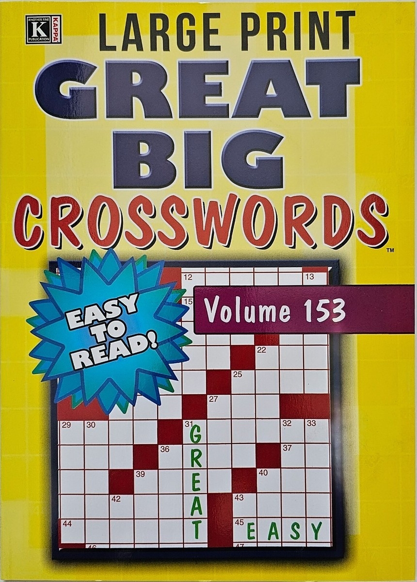 Kappa Large Print Great Big Crosswords Puzzle Books 24 Different Volumes U PICK EBay