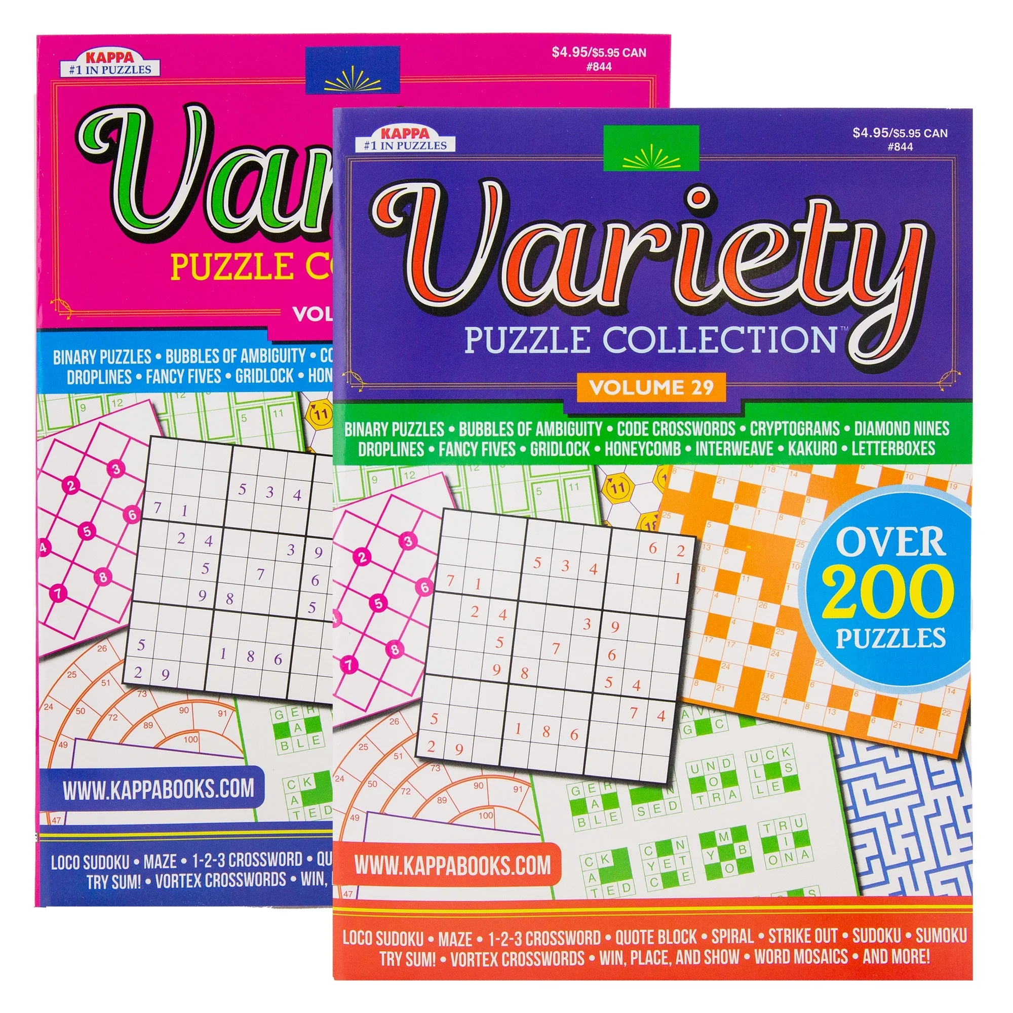 KAPPA Variety Puzzles Games Book 2 Titles Word Search Find Words Books For Adults Teens Training Learning With Game 48 Pack Walmart