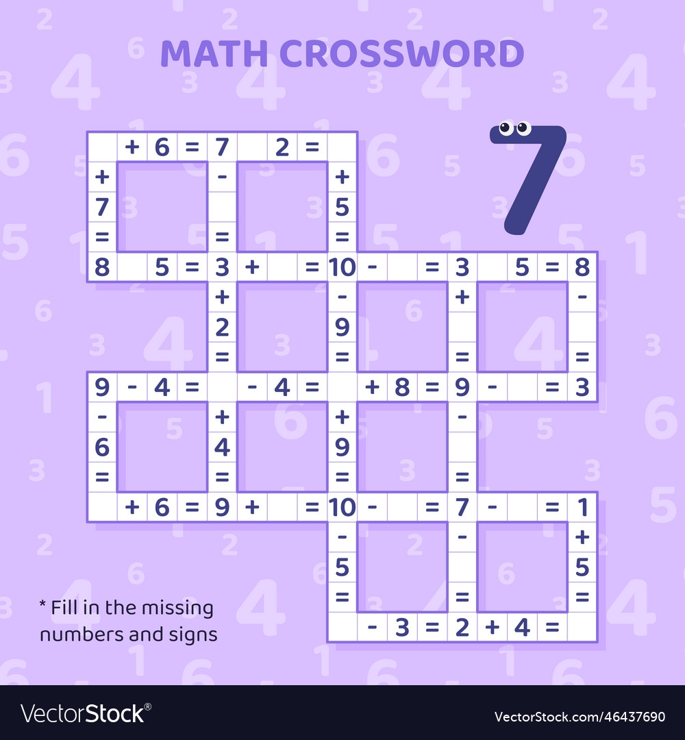 Free Printable Crossword Puzzles Math