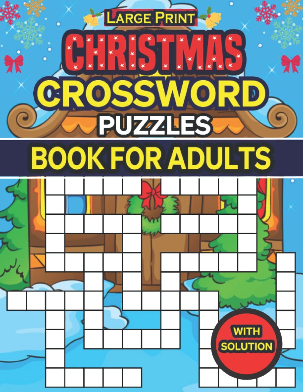 Large Print Christmas Crossword Puzzles Book For Adults With Solution Desertcart Senegal