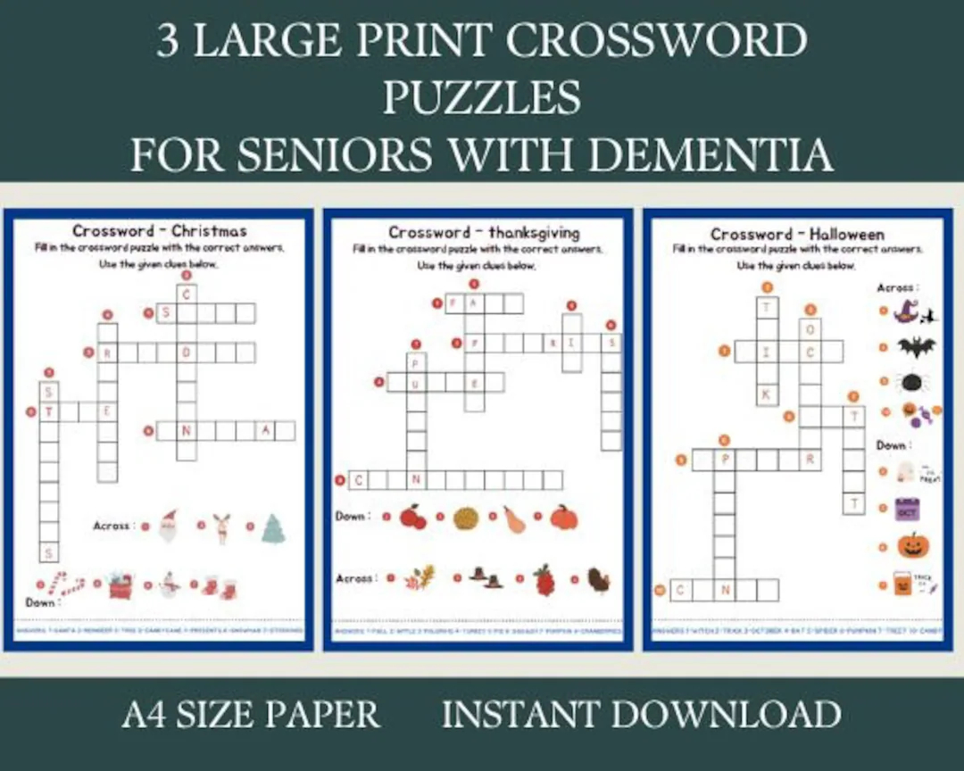 large print crossword puzzle new book