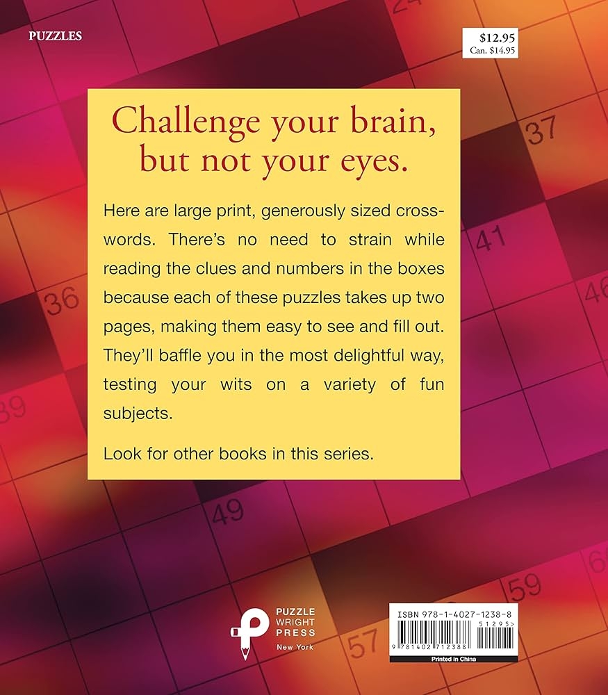 Large Print Crosswords 4 Joseph Thomas 9781402712388 Amazon Books