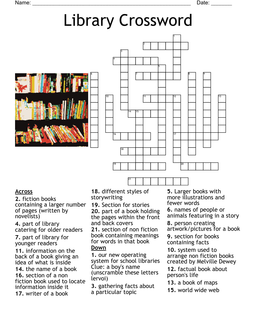 library crossword wordmint