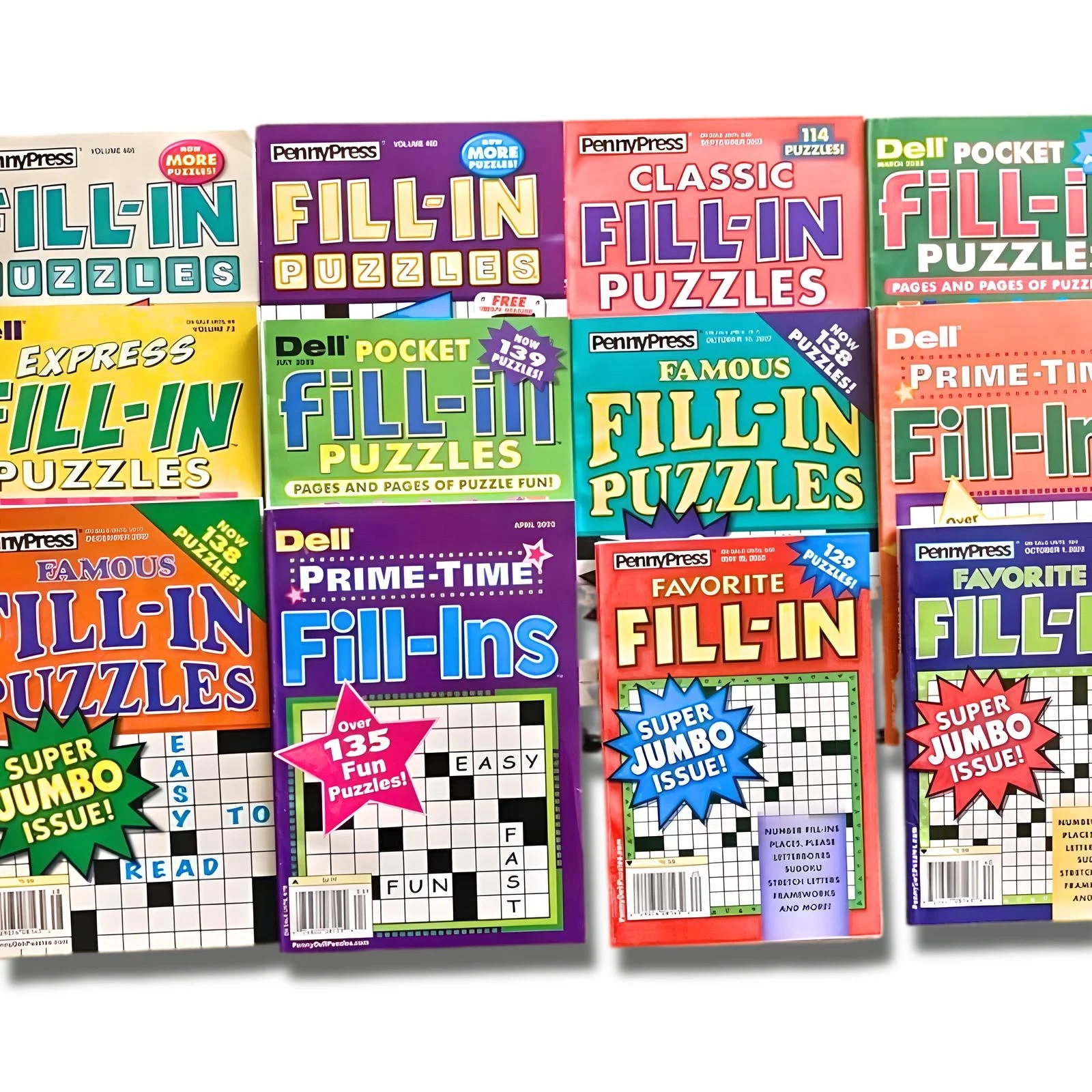 Lot Of 6 Dell Penny Press Fill in Puzzle Books UNSORTED Etsy