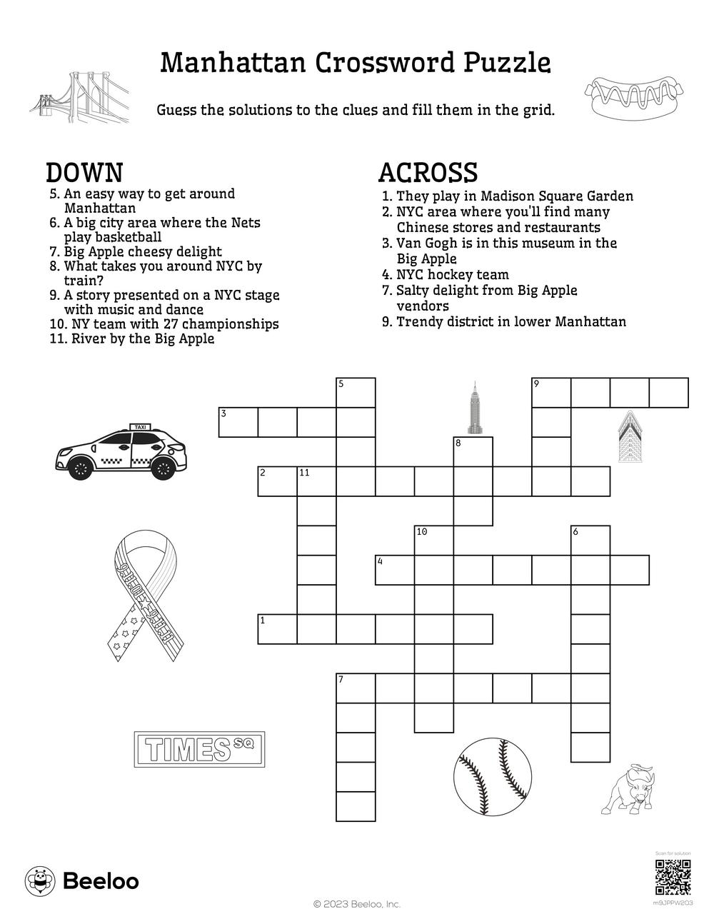 Free Hockey Crossword Puzzles
