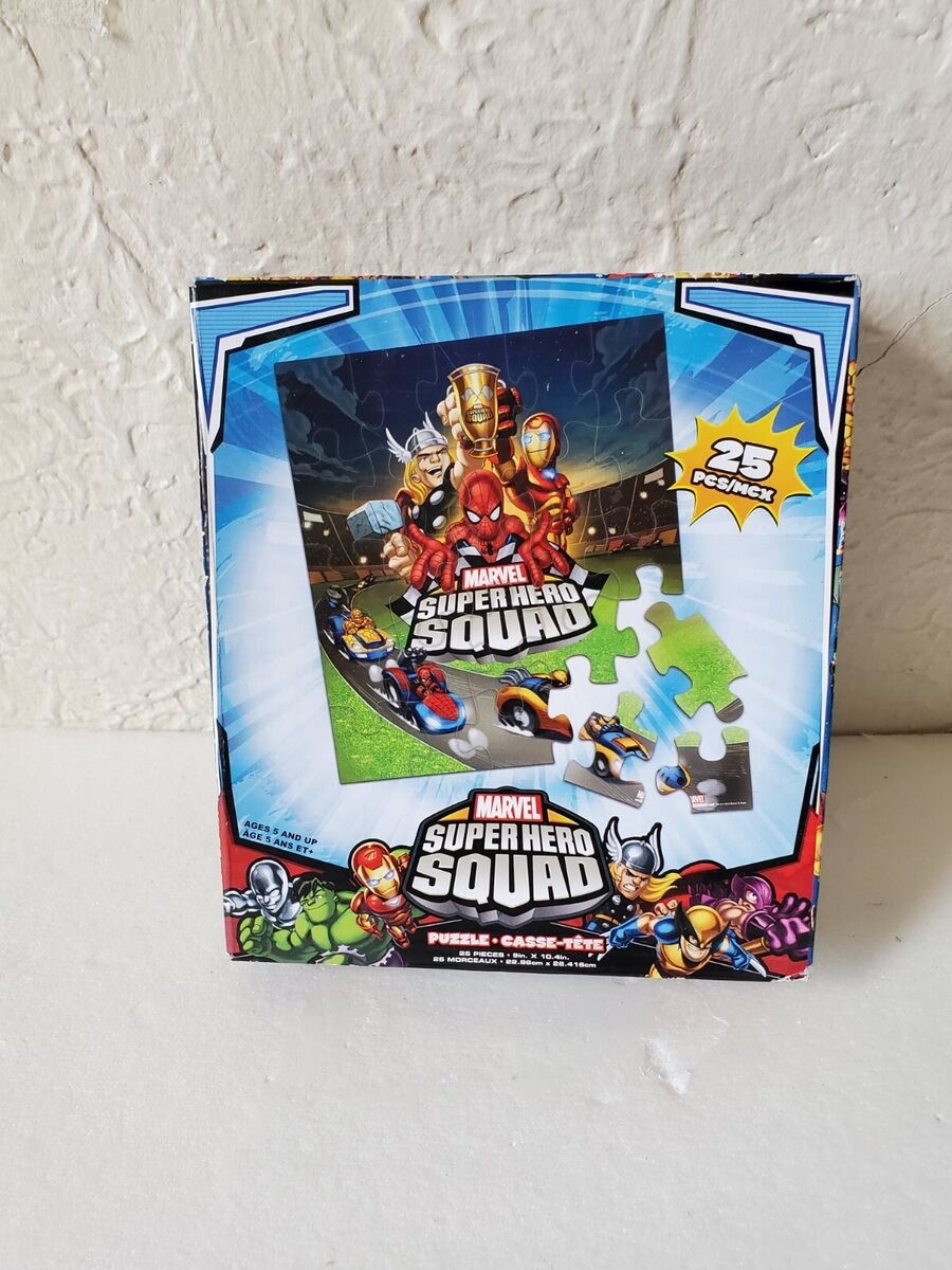 MARVEL Super Hero Squad Kids Grand Prix Shaped Jigsaw Puzzle 48 Pc Action Packed EBay