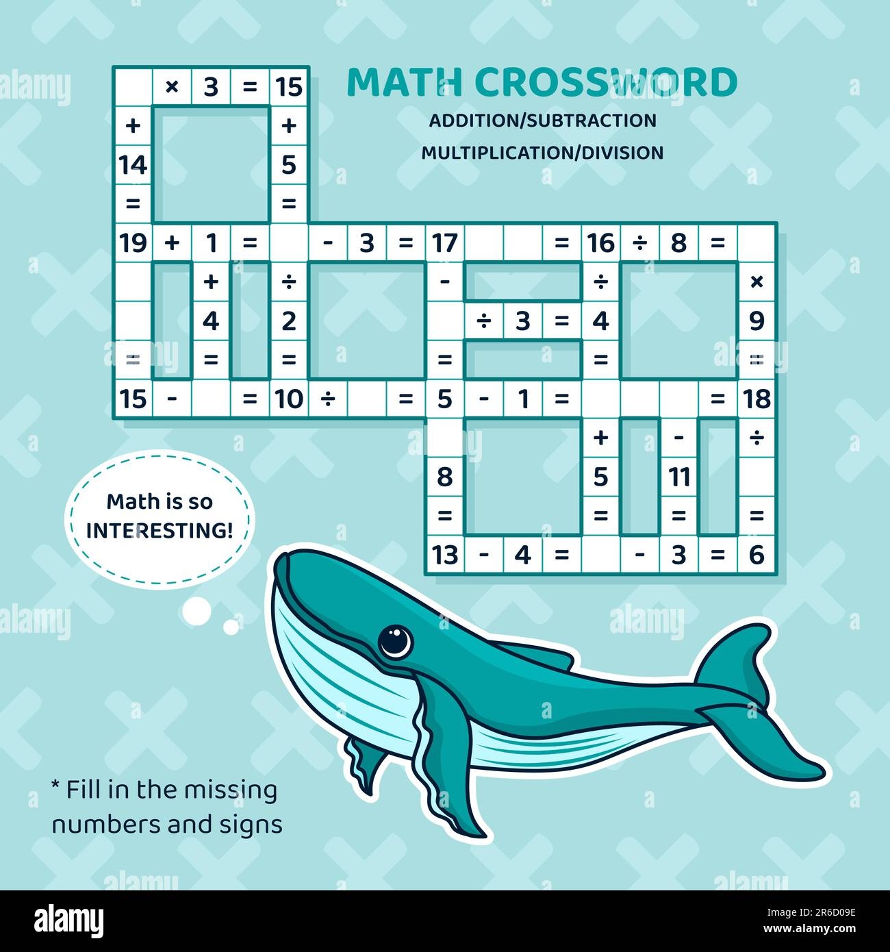 Math Crossword Puzzle For Kids Addition Subtraction Multiplication And Division Stock Vector Image Art Alamy Math Crossword Puzzle For Kids Addition Subtraction Multiplication And Division Stock Vector Image Art Alamy