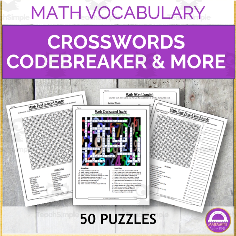 Easy Maths Crossword Puzzles With Answers