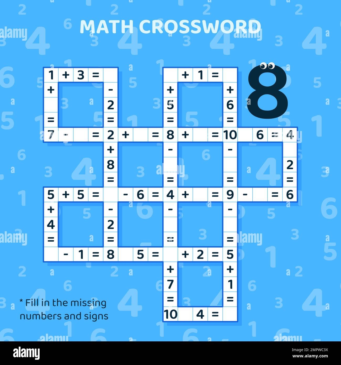 Mathematics Puzzle Kids Learn Mathematics Stock Vector Images Alamy