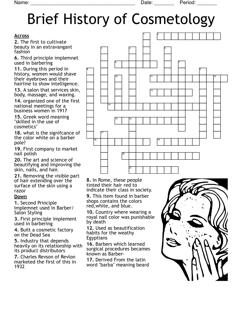 Free Medical History Crossword Puzzles