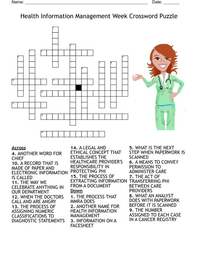 Medical Records Crossword WordMint