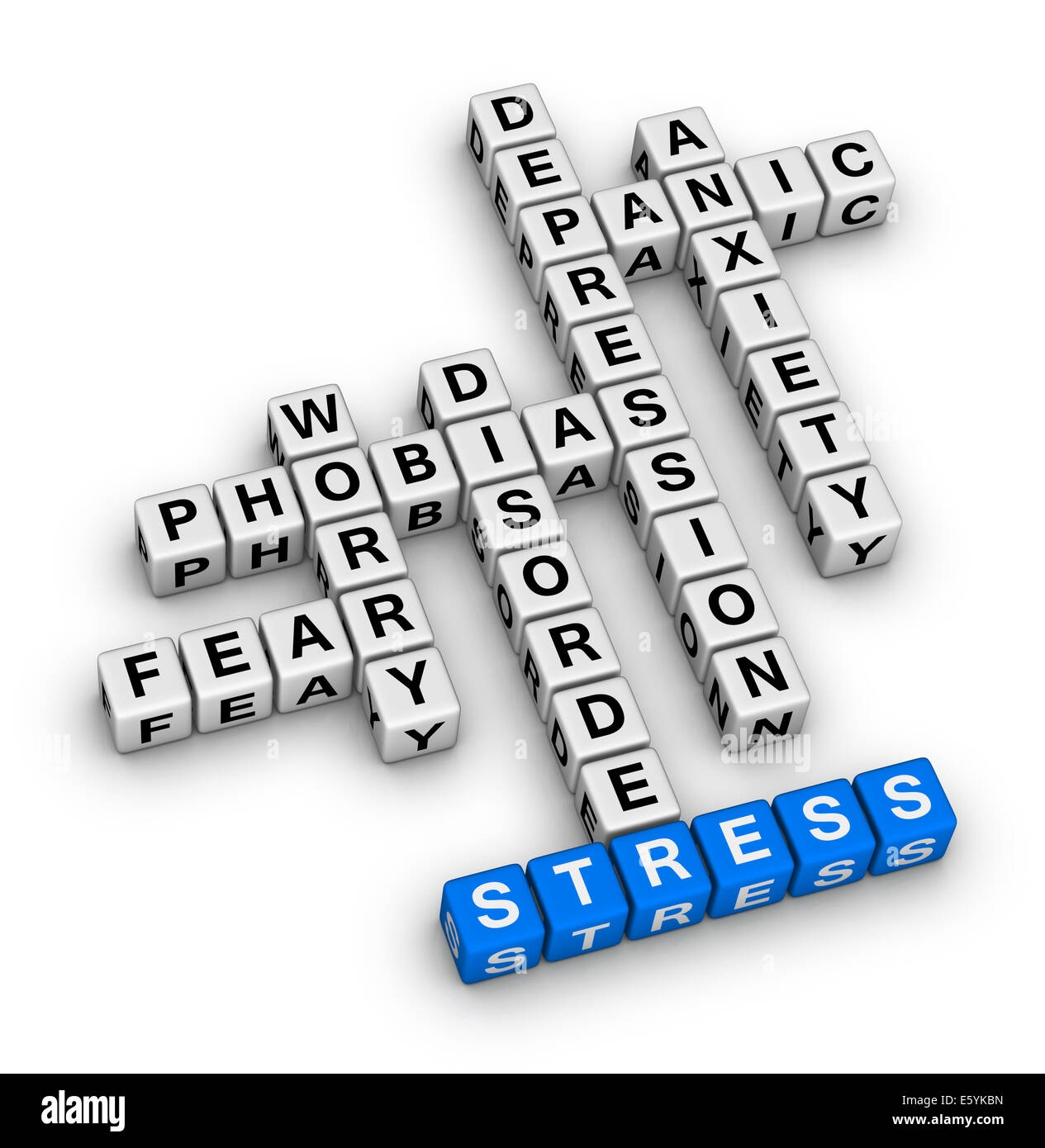 Mental Health Crossword Puzzle Stock Photo Alamy