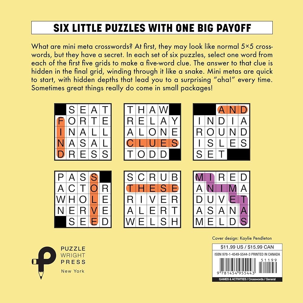 Mini Meta Crosswords As Seen In The Washington Post Muller Pete 9781454955443 Amazon Books