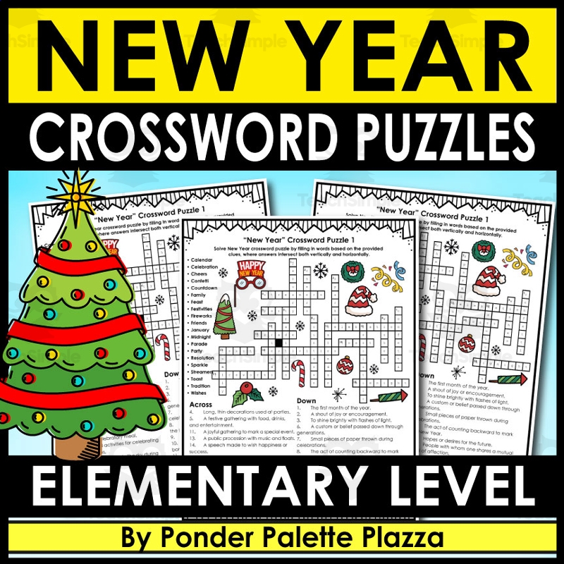 New Year Crossword Puzzles Answers By Teach Simple