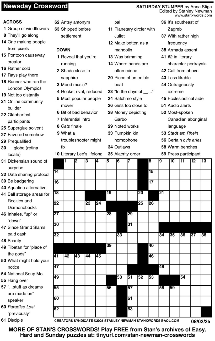 Challenging Online Crossword Puzzles