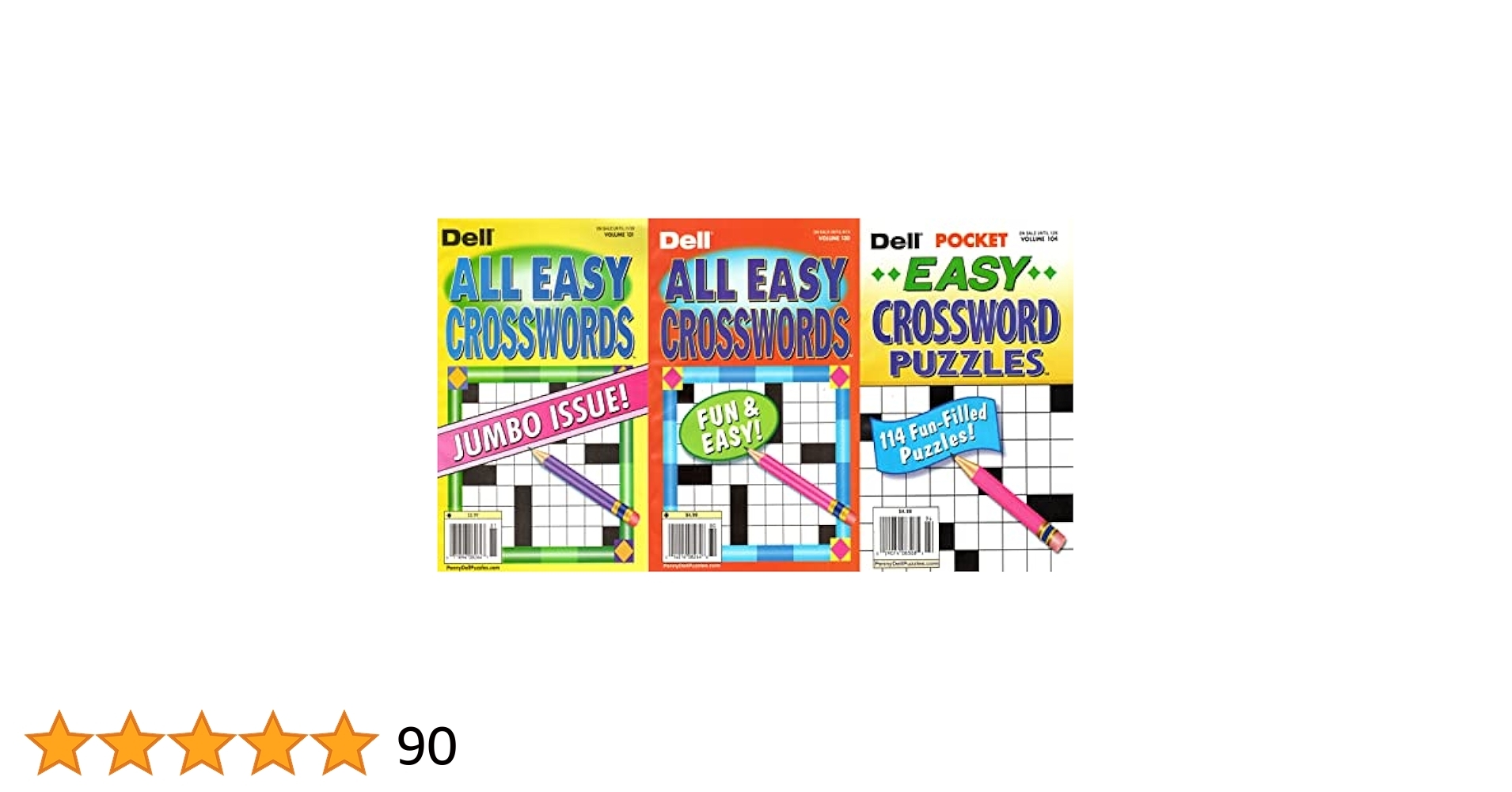 Pack Of 3 Dell All Easy Crosswords Dell Amazon Books