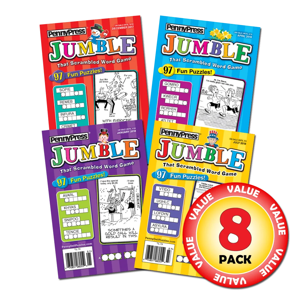Penny Dell Crossword Variety Puzzle Books 8 Pack Paperback Walmart