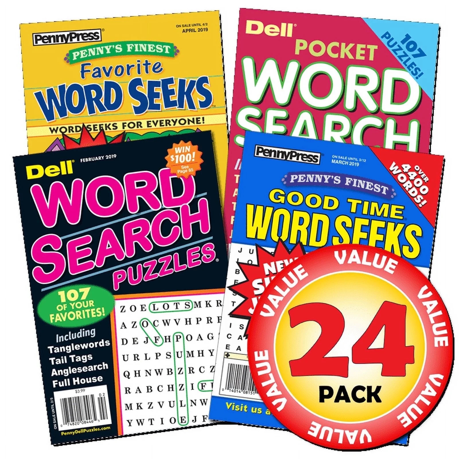 Penny Dell Favorite Crossword 16 Pack For Adults Paperback Books From USA Walmart