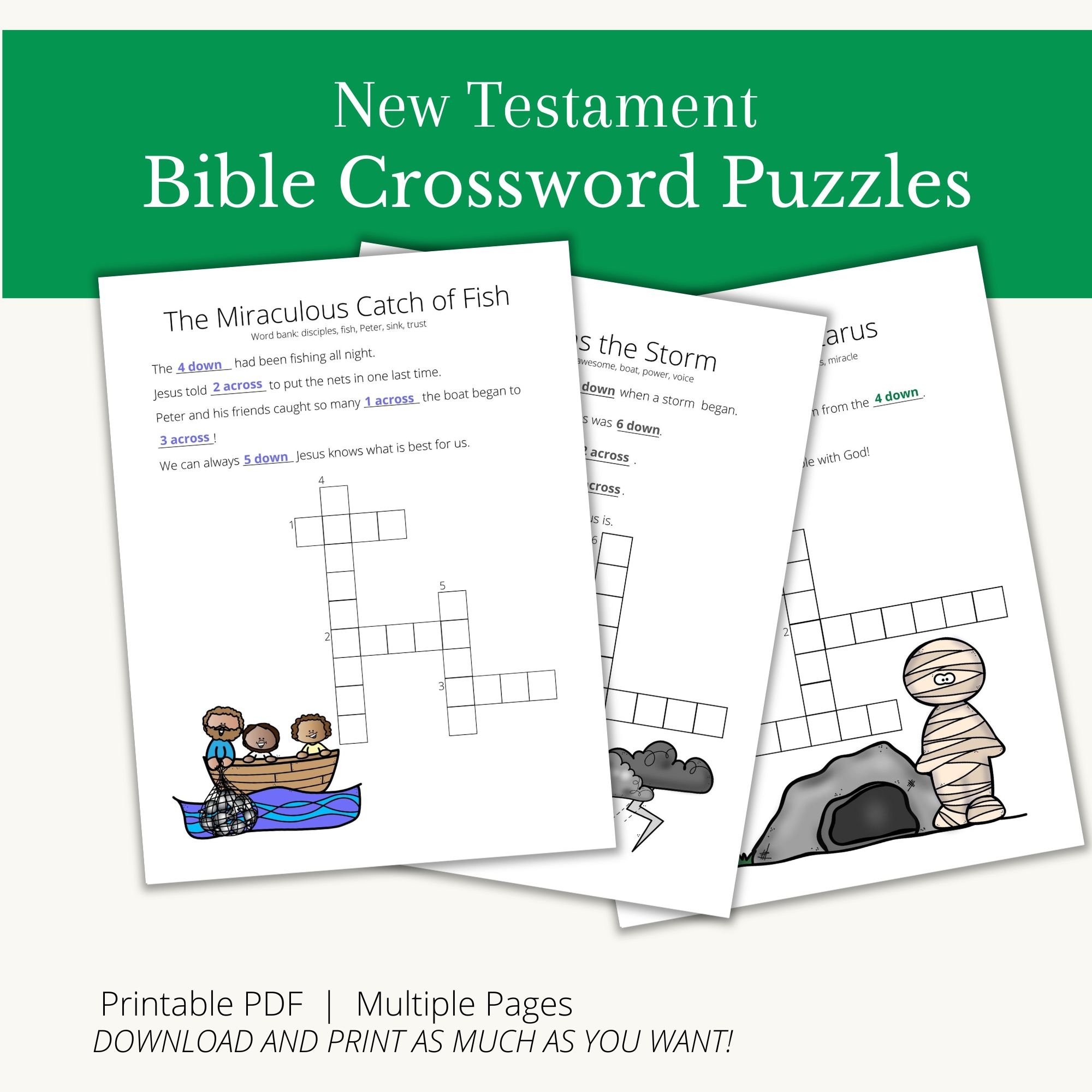 Christian Crossword Puzzles For Kids