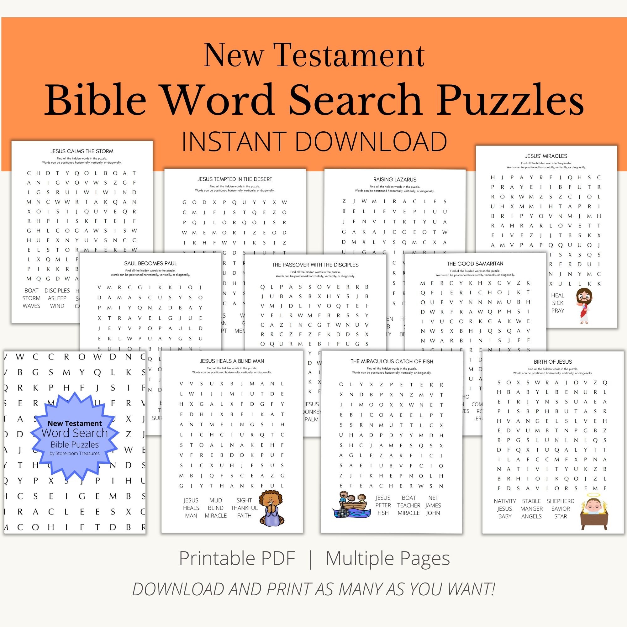 Printable Bible Crossword Puzzles For Kids