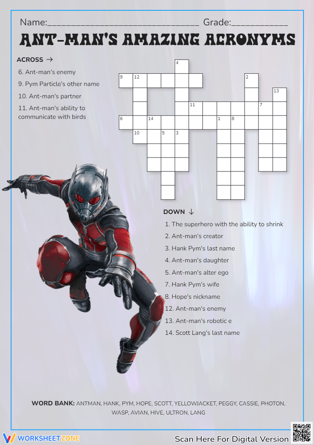 Crossword Puzzles Marvel