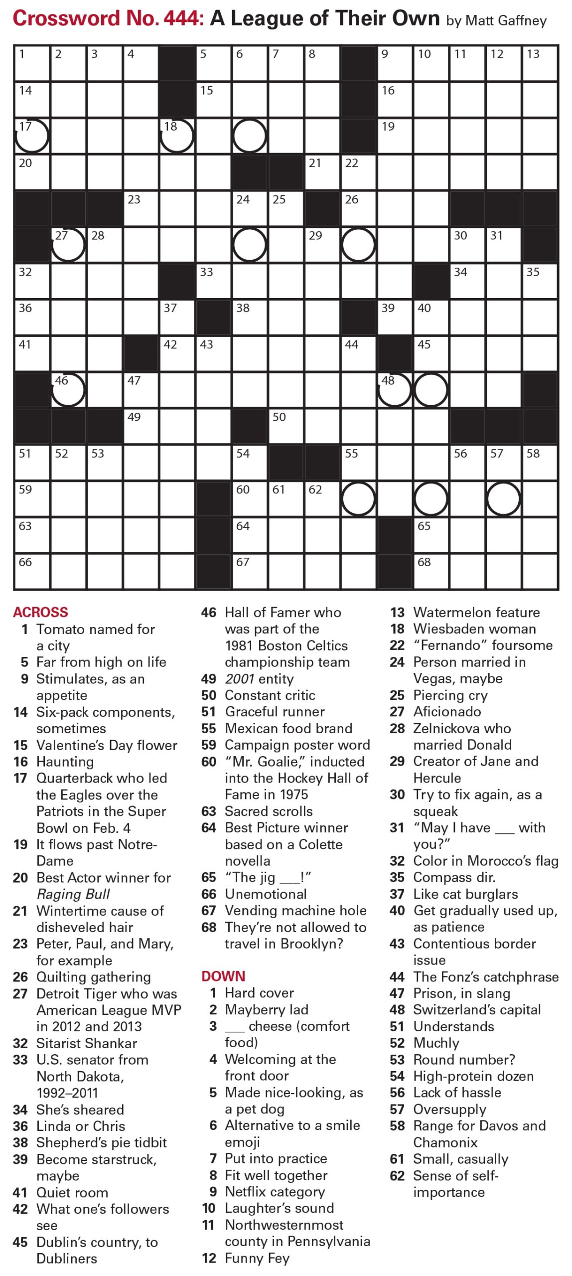 Puzzles Crossword And Sudoku Issue February 23 2018 The Week