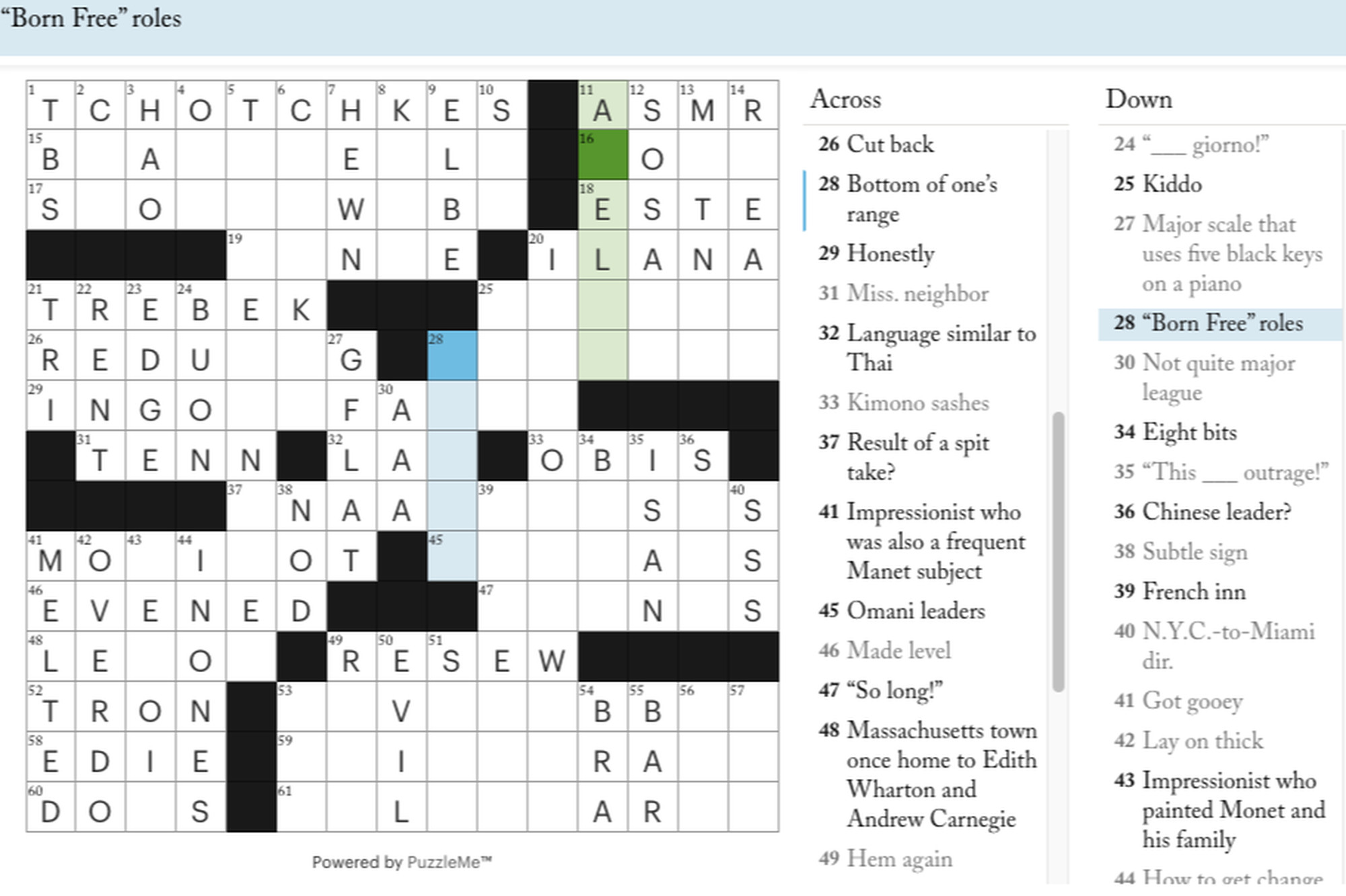Free Online Crosswords Puzzles