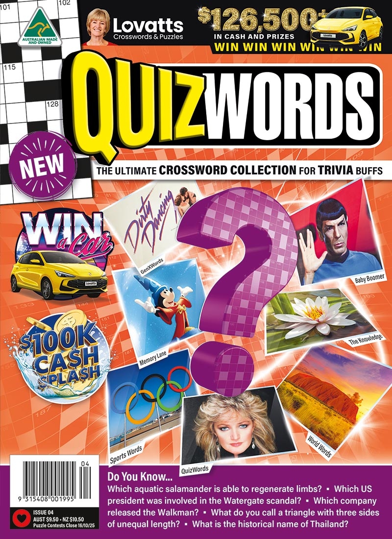 QuizWords Magazine Lovatts Crossword Puzzles Games Trivia