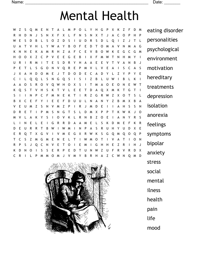 Recovery And Mental Health Words Word Scramble WordMint