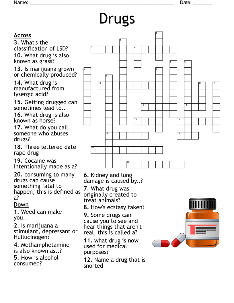 Addiction Recovery Crossword Puzzles