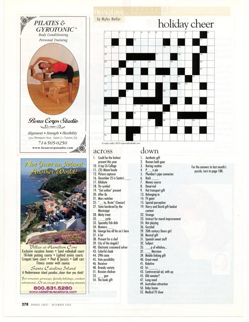 Regional Theme Crosswords