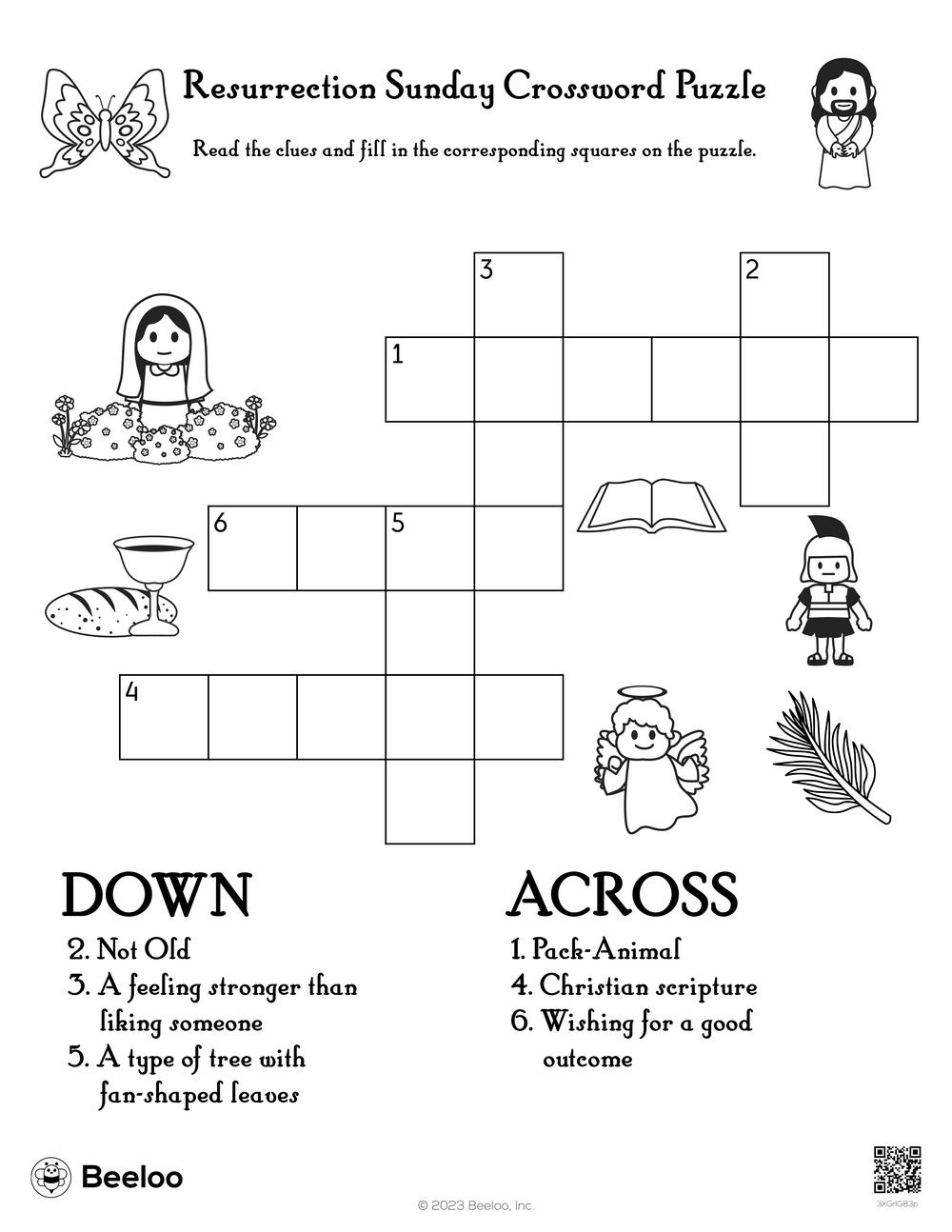 Christian Crossword Puzzles For Kids