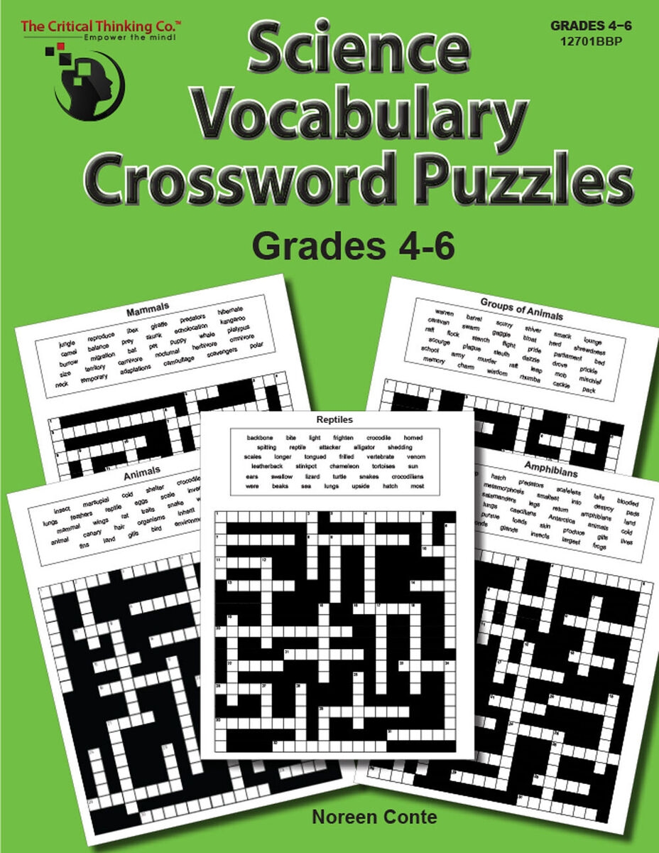Science Vocabulary Crossword Puzzles Scientific Terms Reference Skills Gr 4 6 EBay