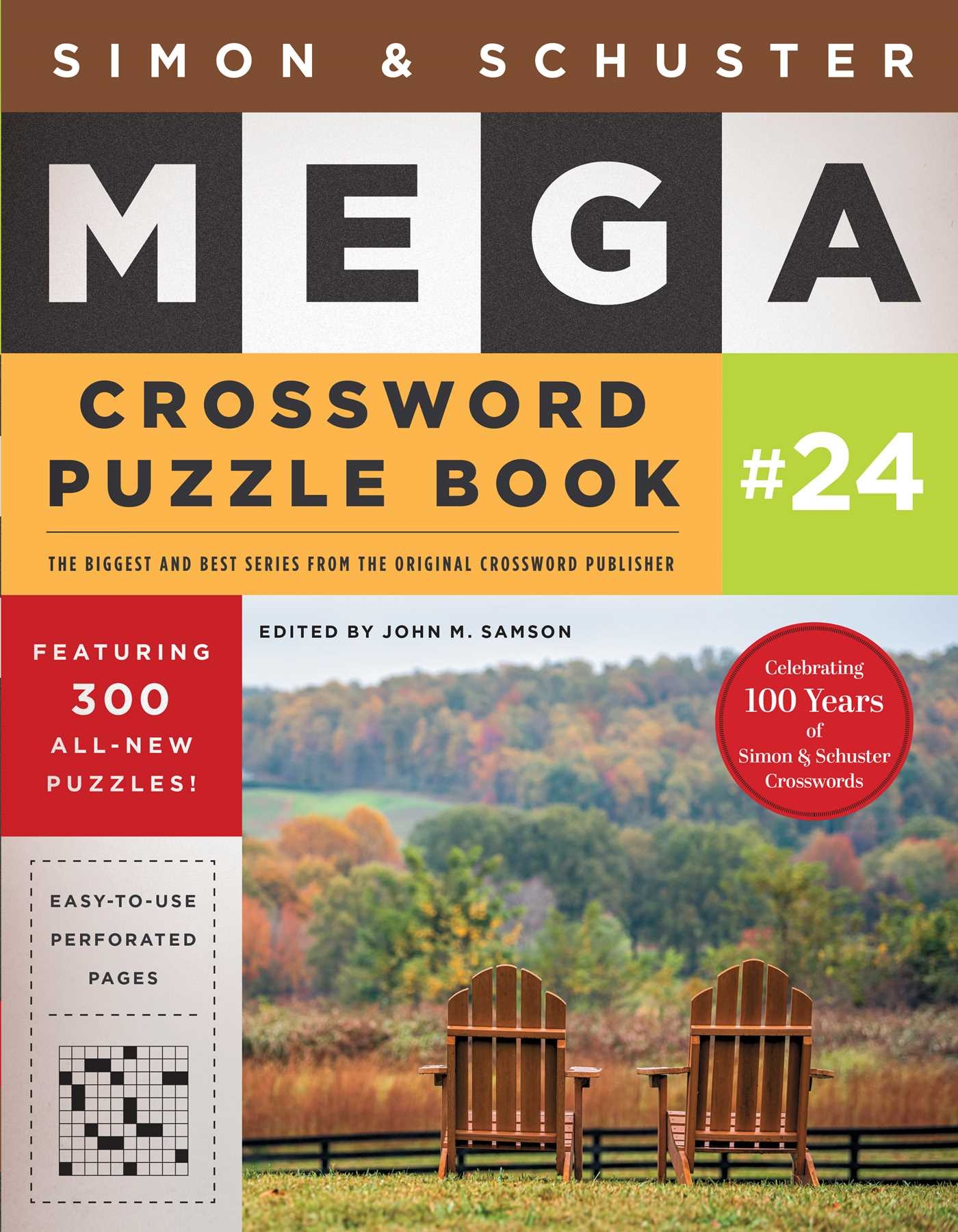 simon schuster mega crossword puzzle book 24 book by john m samson official publisher page simon schuster