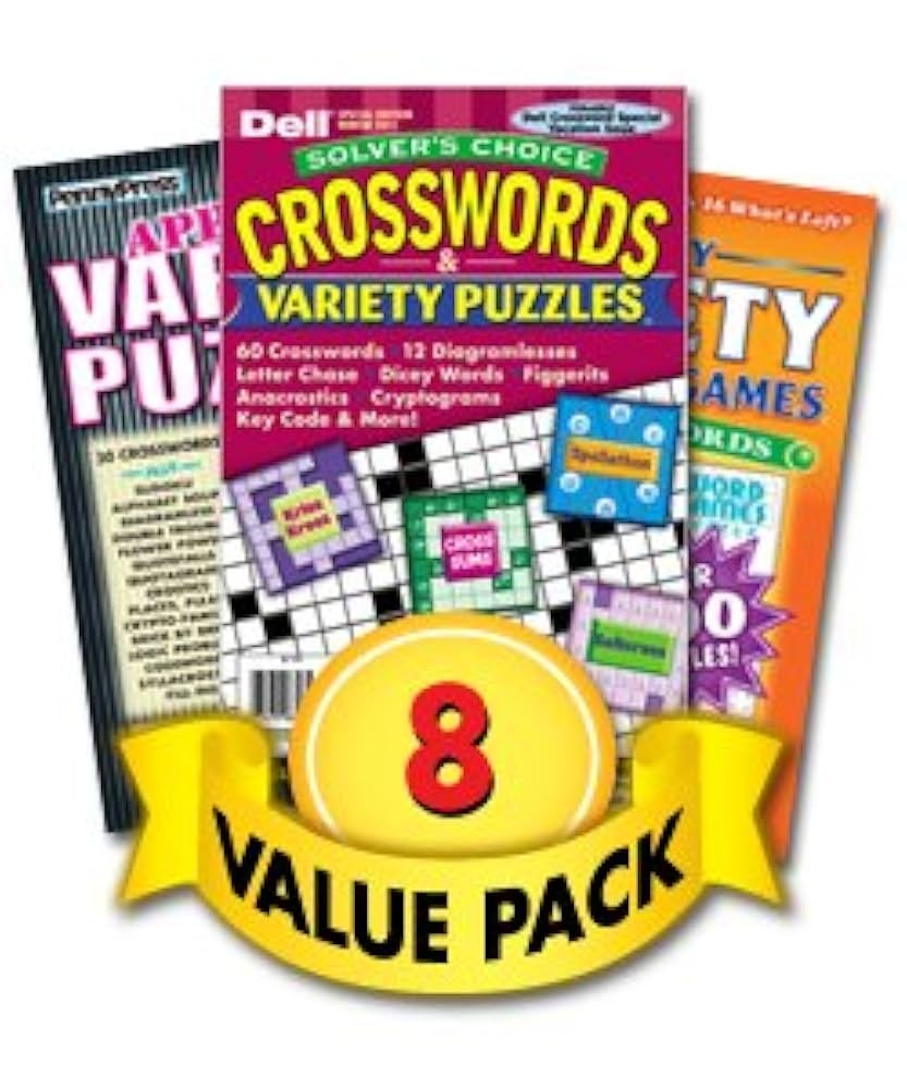 Solver s Choice Crosswords Variety Puzzles For All Ages 8 Pack Paperback Penny Press Dell Magazines Penny Press Dell Magazines Amazon Books