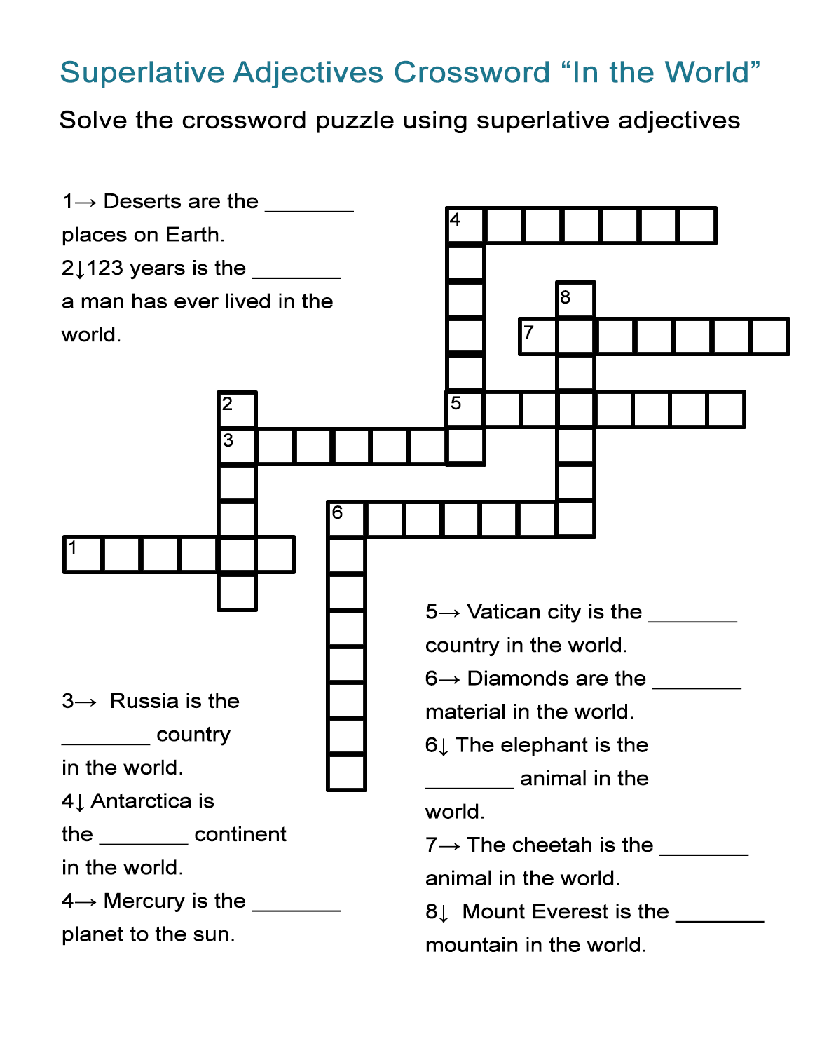 Example Of Crossword Puzzles