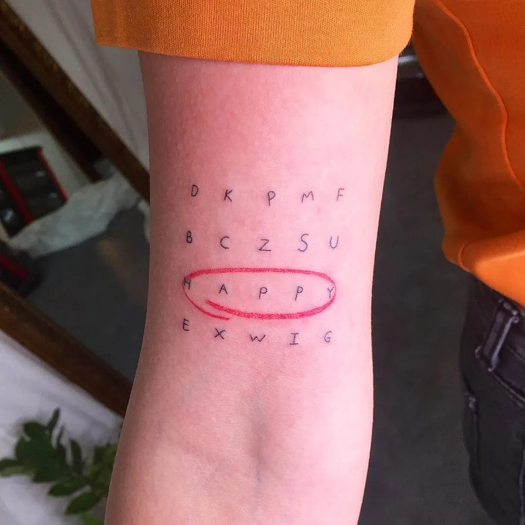 Crossword Puzzle Tattoo