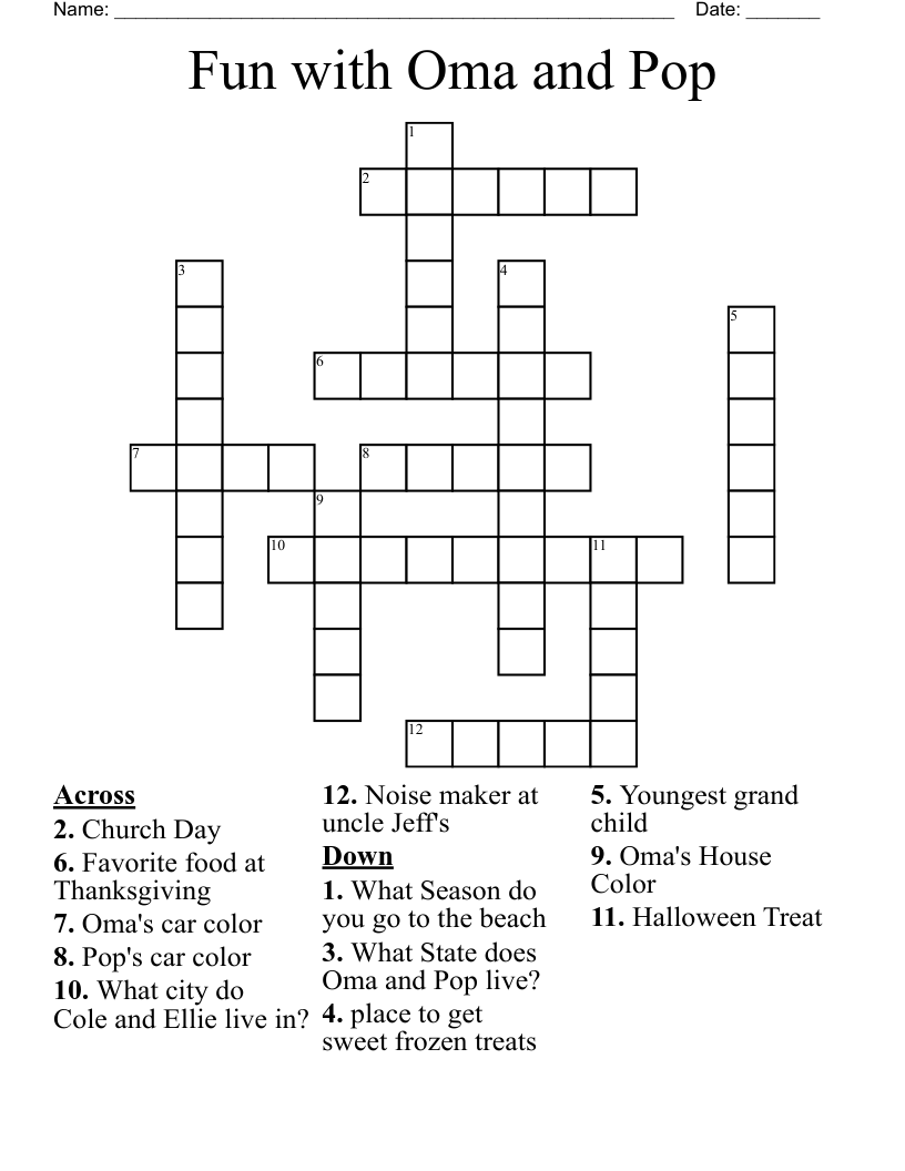 Daily Pop Crossword Puzzle
