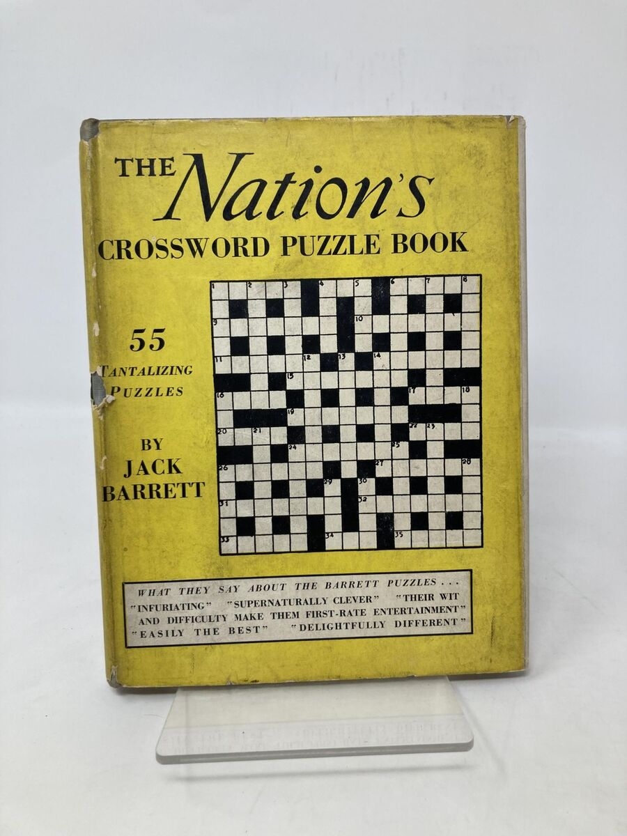 the nation s crossword puzzle book by jack barrett first 1st edition vg hc 1944