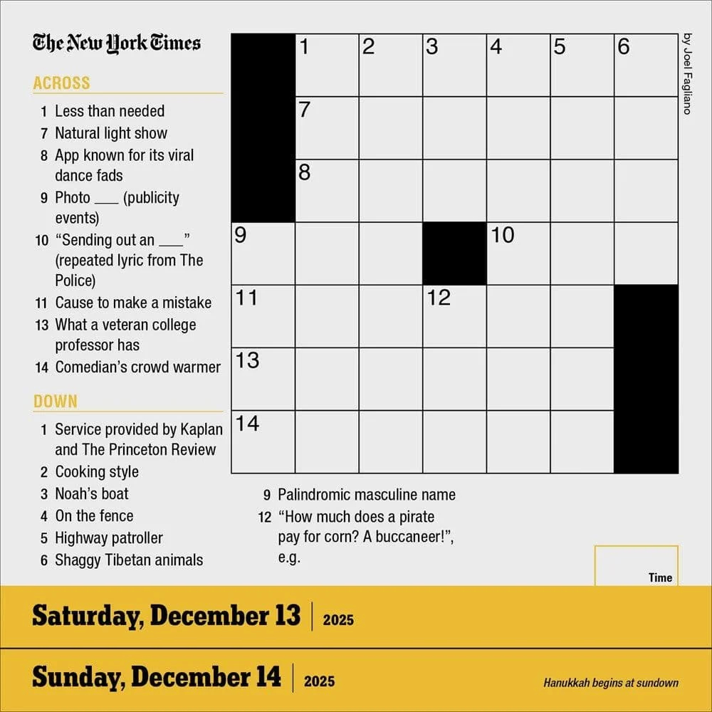 the new york times mini crossword page a day calendar 2025 for crossword beginners and puzzle pros calendar walmart