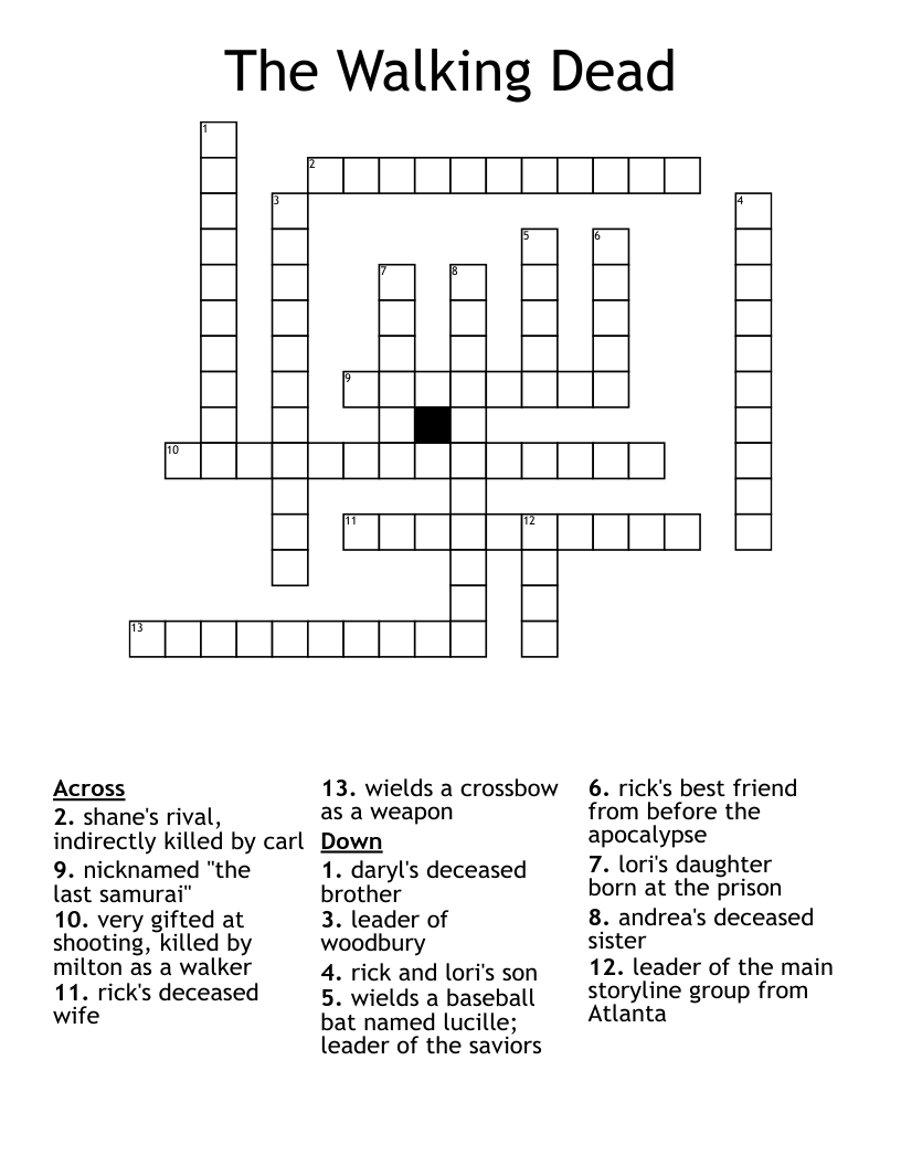 Tv Show Crossword Puzzles Online