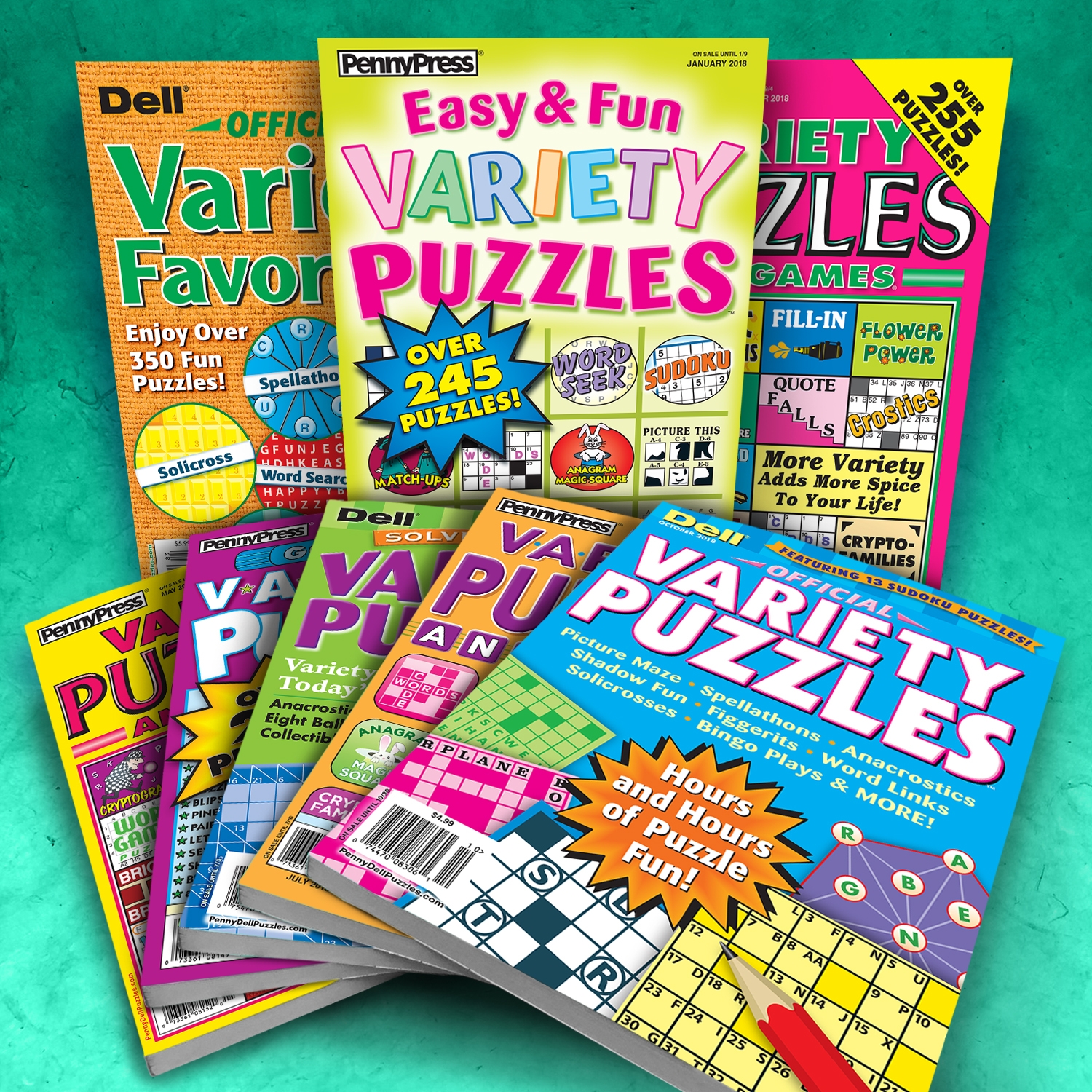 Variety Value Pack 32 40 Penny Dell Bulk Puzzles