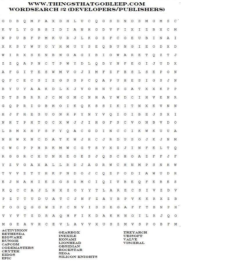 Crossword Puzzles Video Games