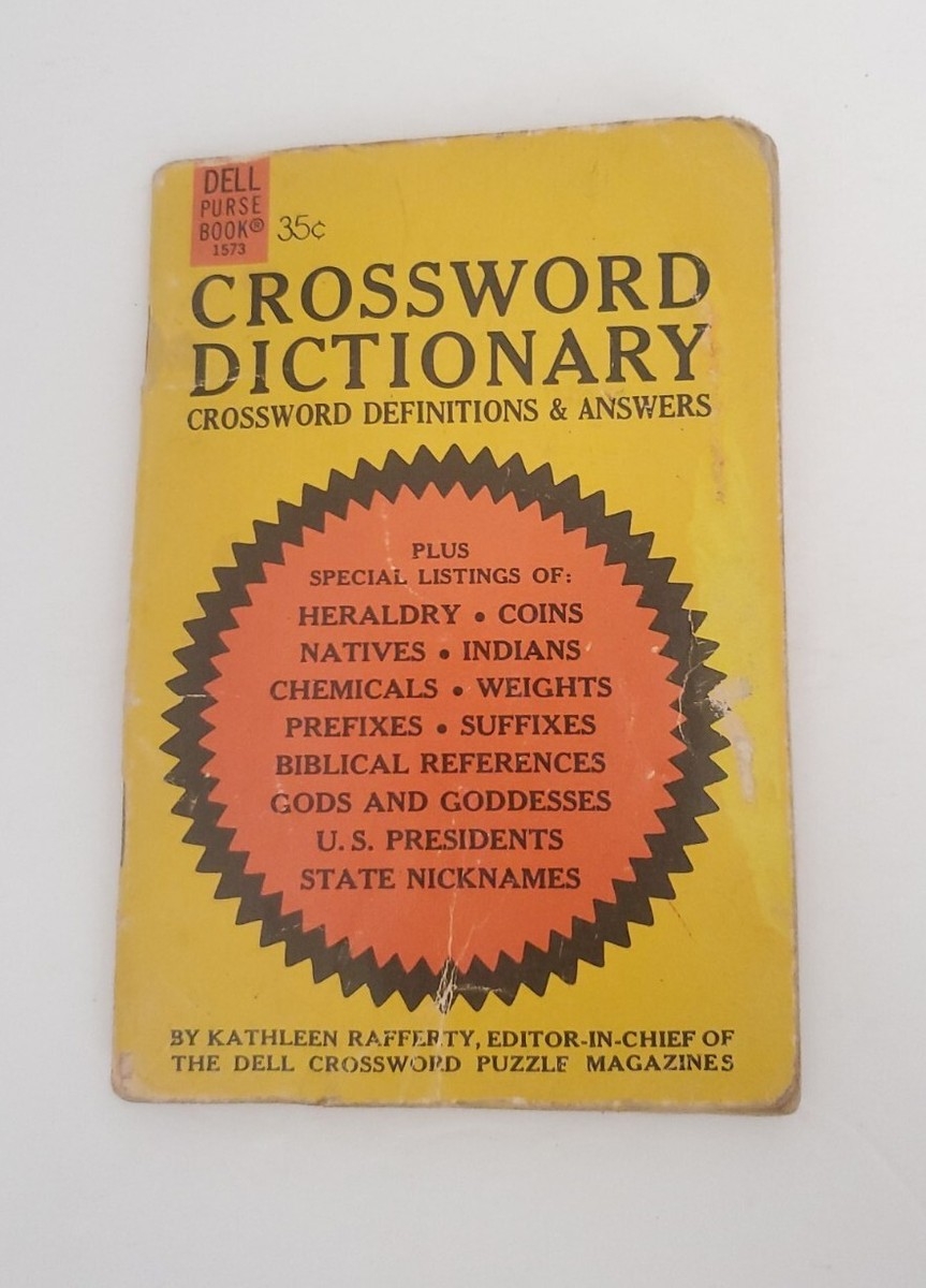 Vintage Dell Crossword Dictionary Circa 1965 EBay