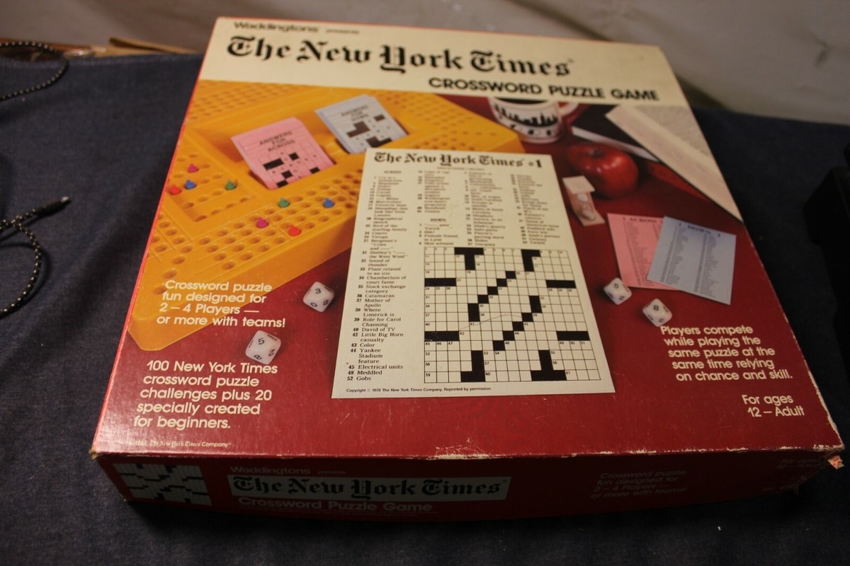 Vintage Waddingtons The New York Times Crossword Puzzle Game COMPLETE EBay